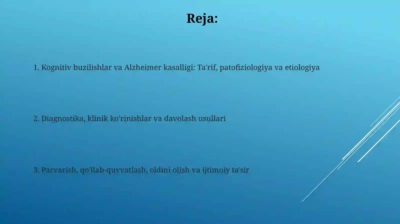 Kognitiv buzilishlar va Alzheimer kasalligi: Ta'rif, patofiziologiya va etiologiya 2