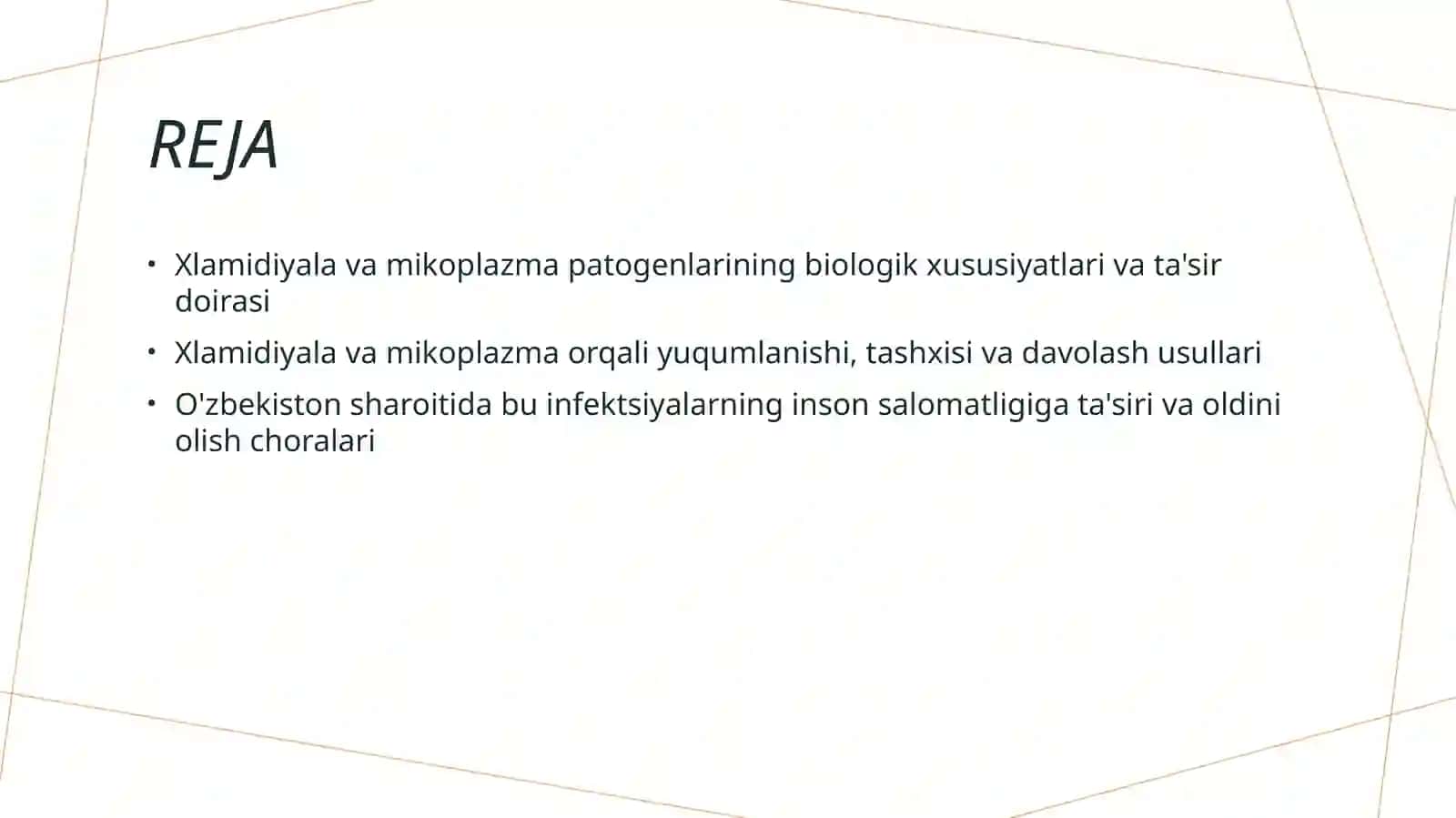 Xlamidiyalalar va Mikoplazma Patogenlarining Biologiyasi 2