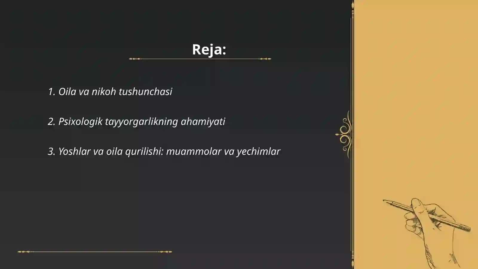 Yoshlarni oilaviy hayotga psixologik tayyorlashda psixologik bilimlarning ahamiyati 2
