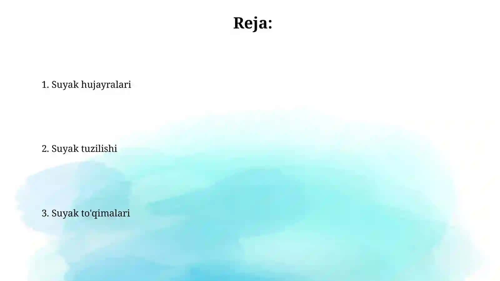 Suyaklarning tuzilishi haqida 2