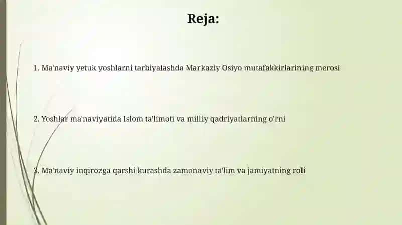 Ma'naviy yetuk yoshlarni tarbiyalash va oʻrta Osiyo allomalarining orni 2