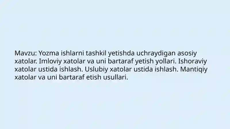 Ona tilida yozma ishlarni bartaraf etish metodikasi 2