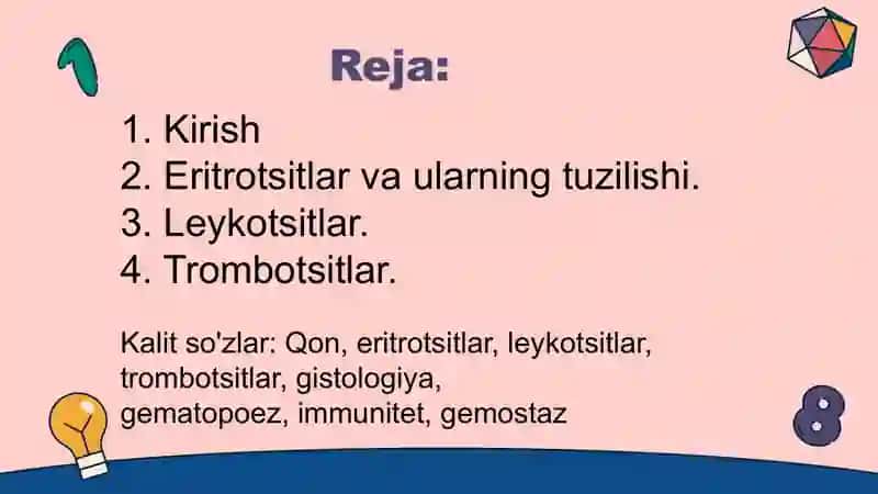 Qonning shaklli elementlari 2