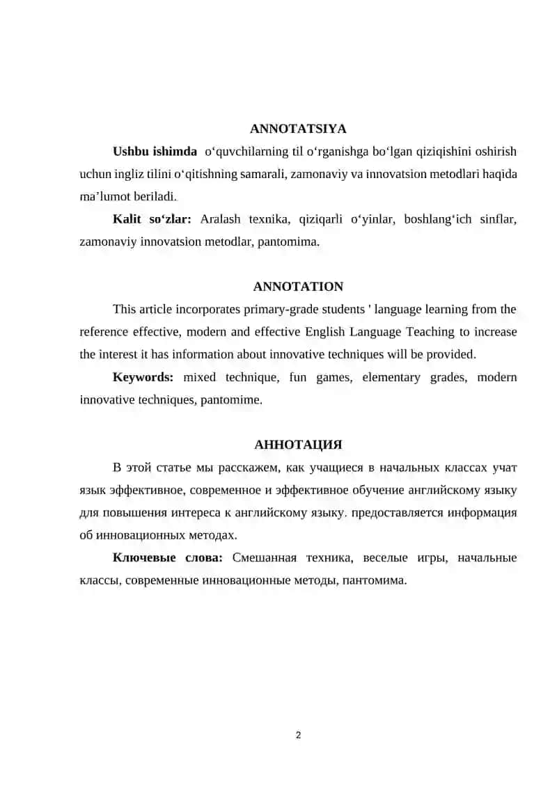 INGLIZ TILIDA GRAMMATIKANI MUKAMMAL O‘QITISHNING XUSUSIYATLARI 2
