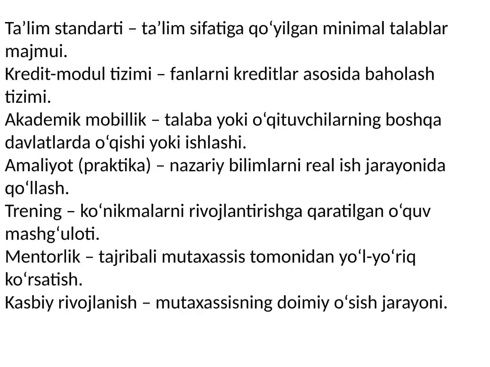 Rivojlangan mamlakatlarda mutaxassislarni tayyorlash 2