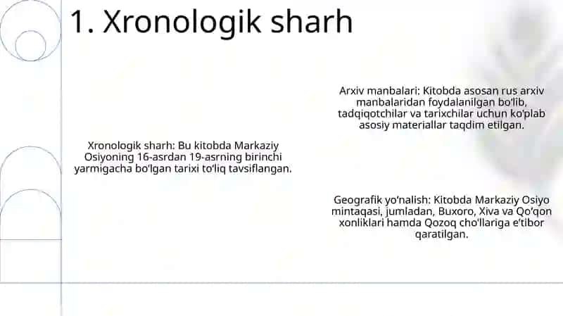O'Rta Osiyoning Xvi Xix Asrning Birinchi Yarmi Tarixiga Oid Rus Tilling Manbalar 2