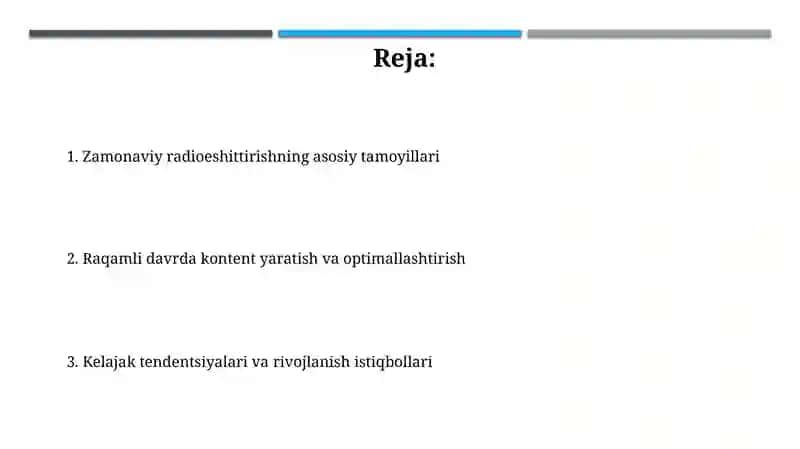Zamonaviy radioeshittirish 2
