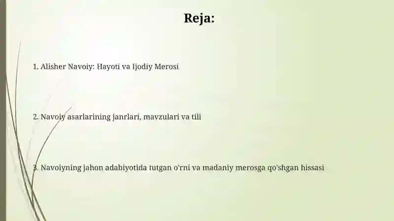 Alisher Navoiy: Hayoti va Faoliyati 2