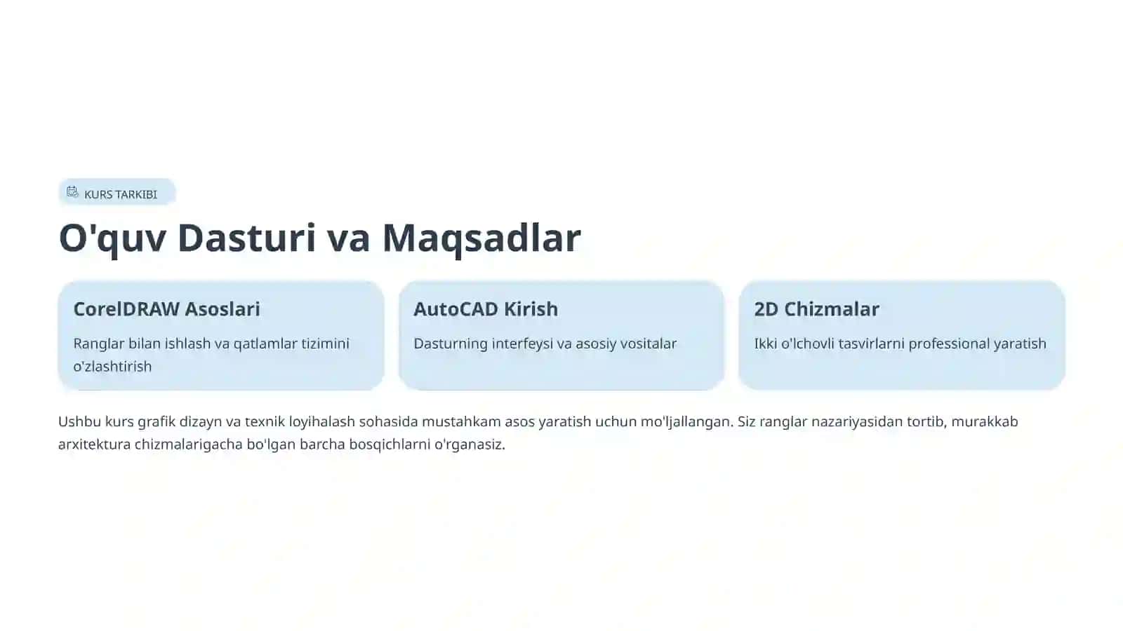 CorelDRAW va AutoCAD: Ranglar, Qatlamlar va Dizayn Asoslari 2