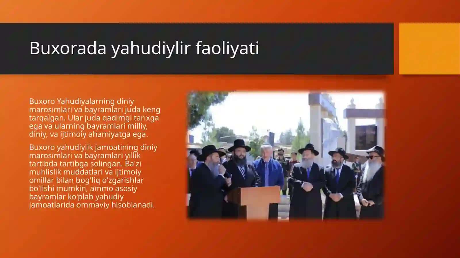 BUXORO YAHUDIYLARINING DINIY MAROSIMLARI VA BAYRAMLARI 2