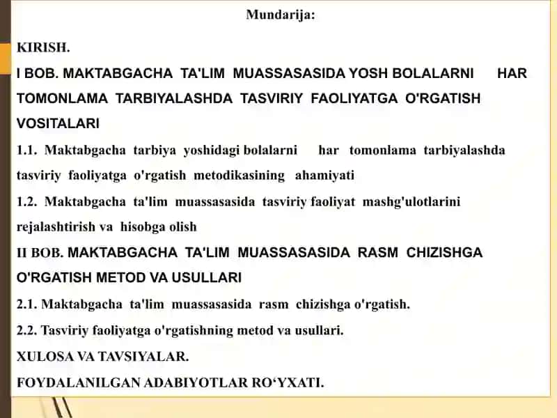 BOLALARNI HAR TOMONLAMA RIVOJLANTIRISHDA TASVIRIY FAOLIYATNING AHAMIYATI 2