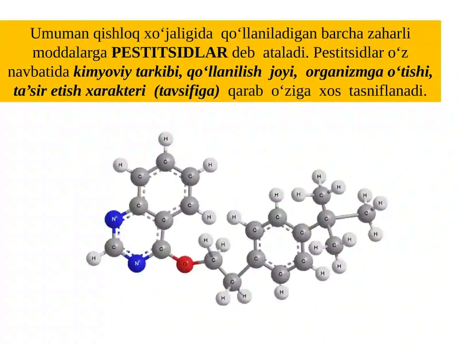 Pestitsidlarning tasniflanishi 2