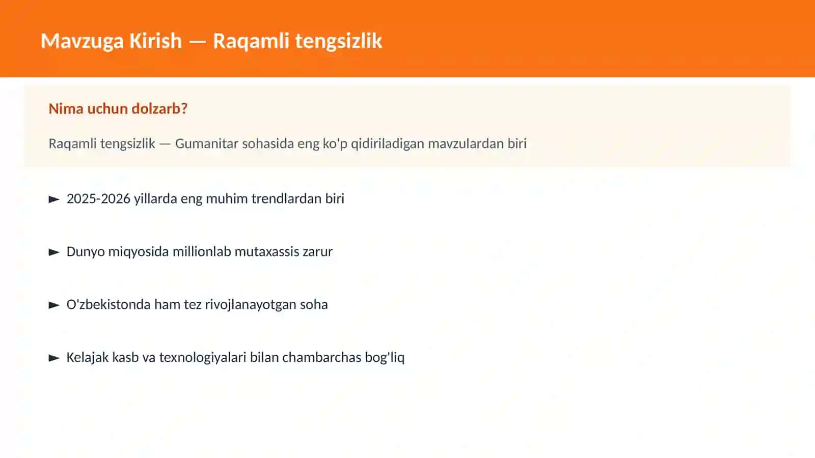 Raqamli tengsizlik 2