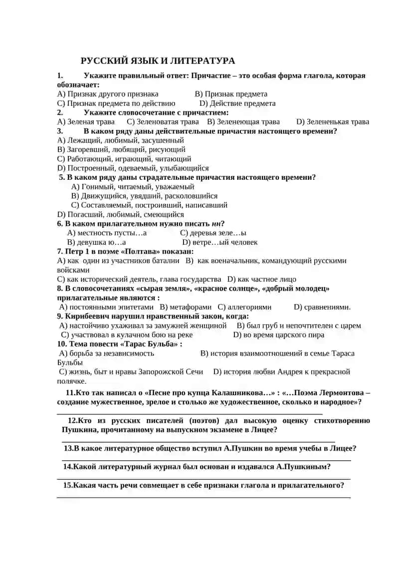 РУССКИЙ ЯЗЫК И ЛИТЕРАТУРА В 7 КЛАССЕ 2