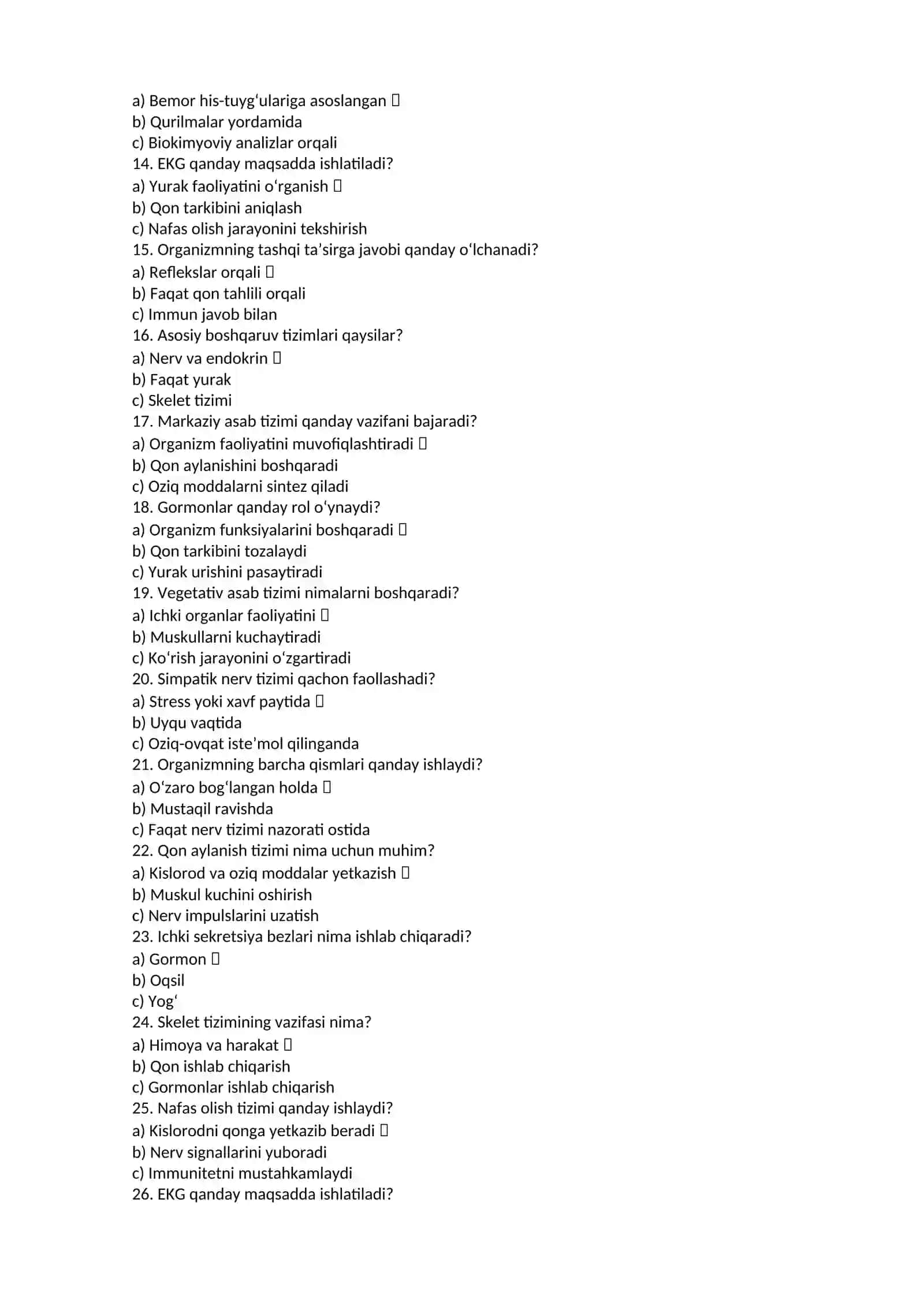 Fiziologiya fani, rivojlanishi, tibbiyotda ahamiyati 2