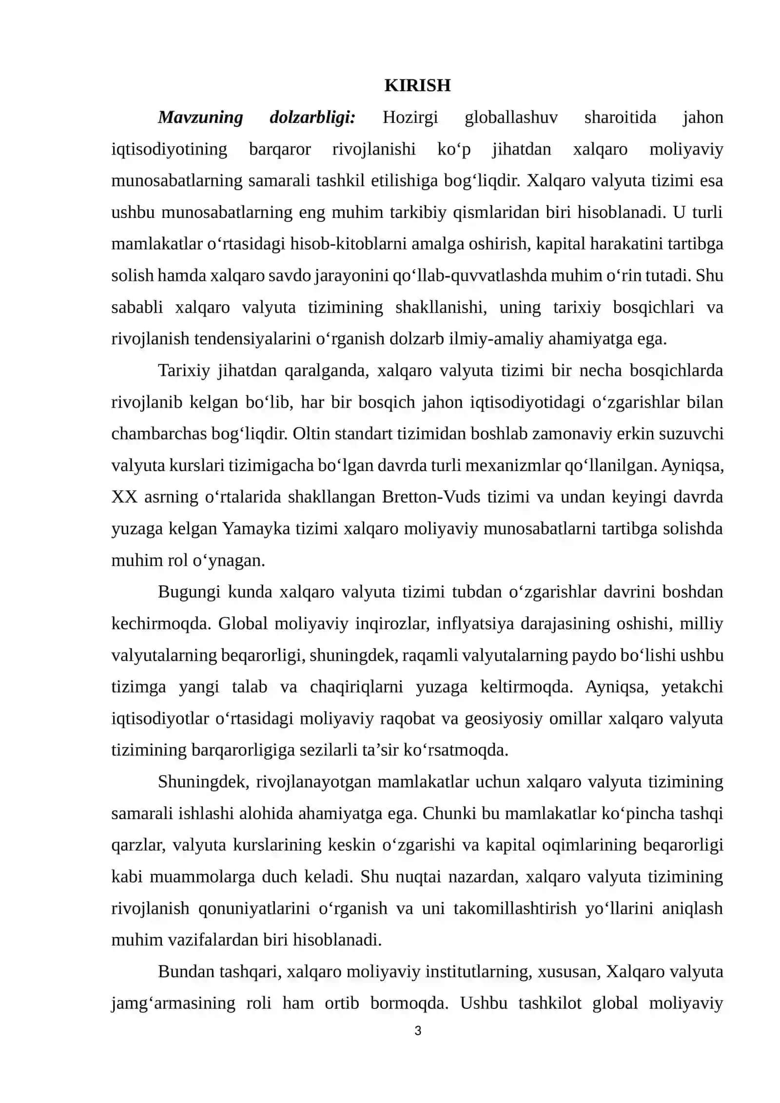Xalqora varyuta tizimining shakllanishi va rivojlanishi 2