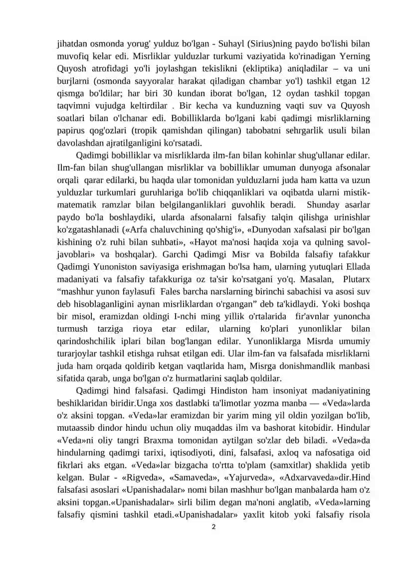 Falsafiy Tafakkur Taraqqiyoti Bosqichlari: Sharq Falsafasi 2