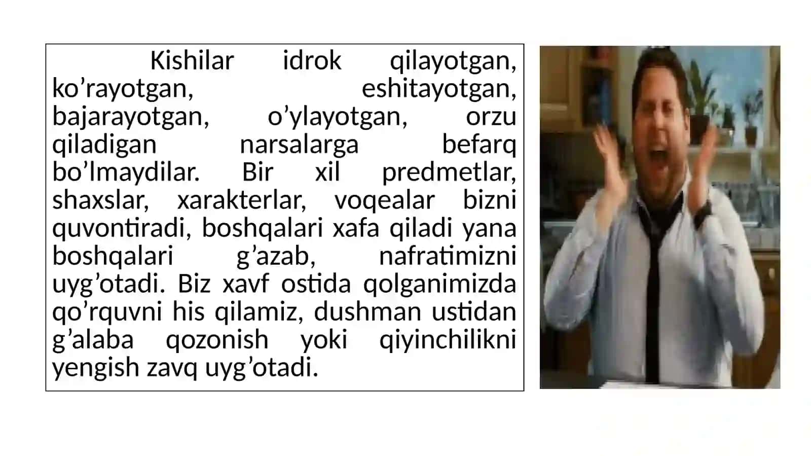 Shaxsning hissiy-irodaviy xususiyatlari. Emotsiya va hissiyot 2