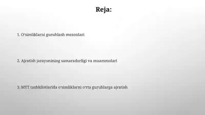 MTT Tashkilotlarida o'rta guruhlarda o'simliklarni ajratish 2