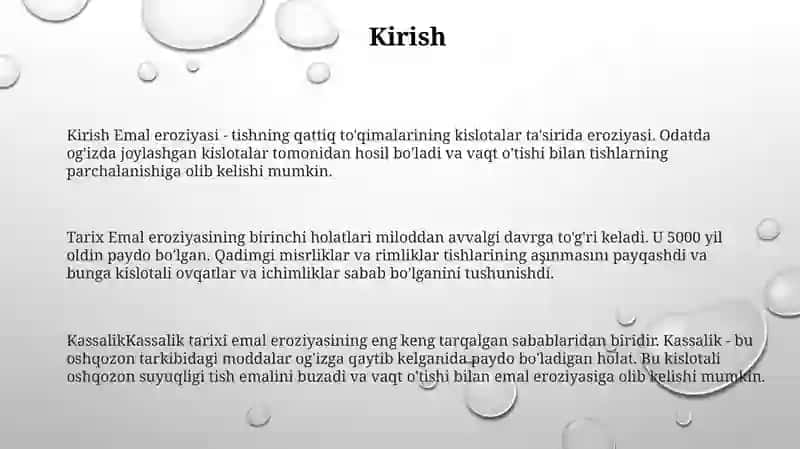 Emal Eroziyasi Kassalik Tarixi 2