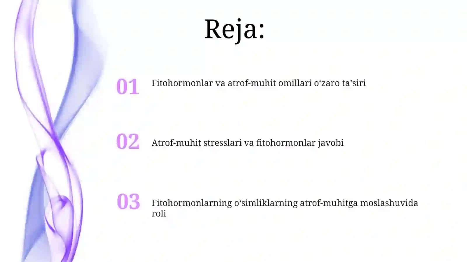 Fitogormonlar va atrof-muhit omillarining o‘zaro bog‘liqligi 2