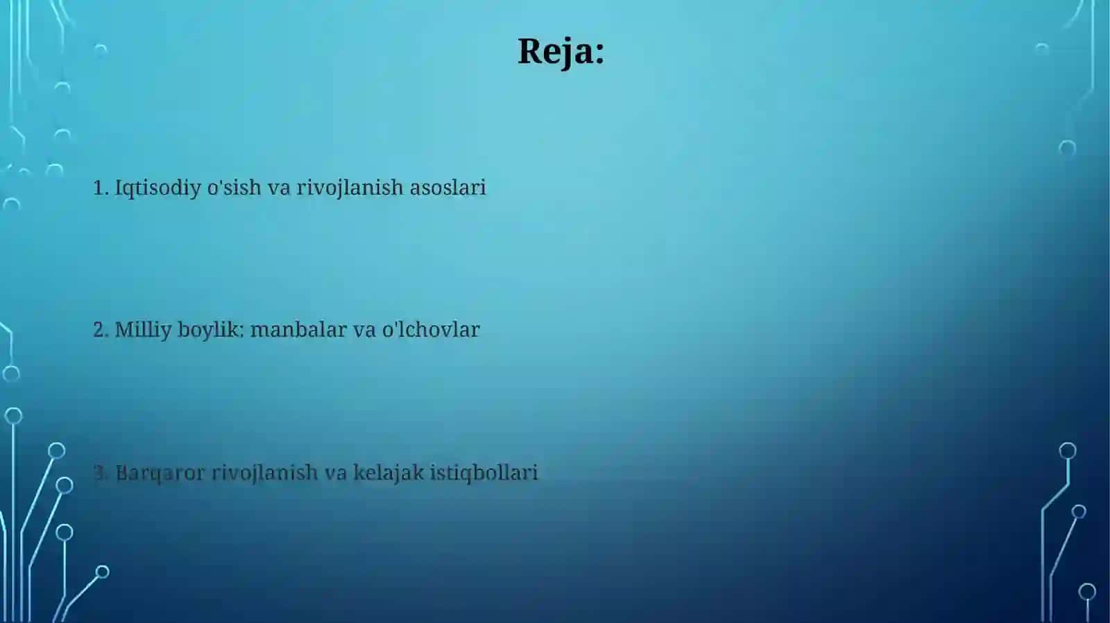 Iqtisodiy rivojlanish va iqtisodiy o'sish: asosiy tushunchalar 2
