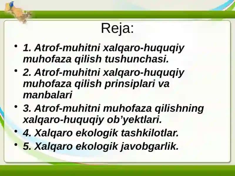 Atrof-muhitni xalqaro-huquqiy muhofaza qilish 2