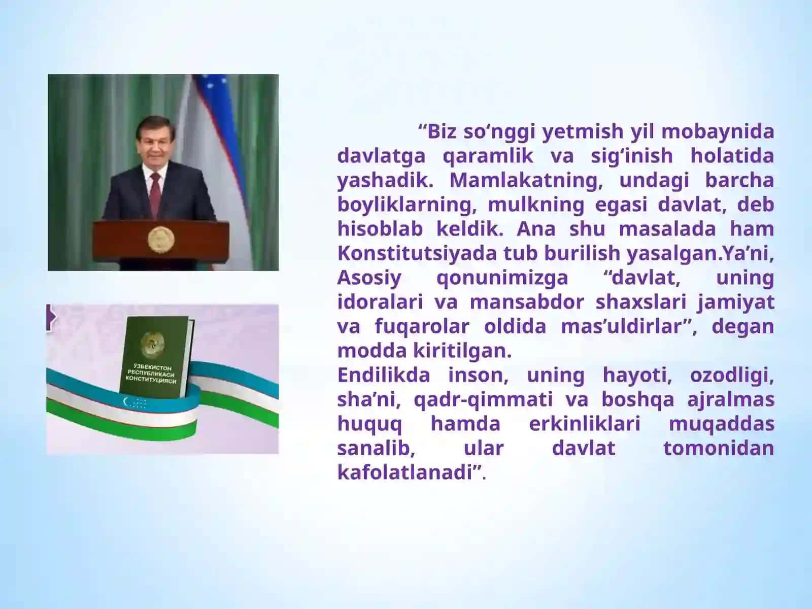 Qonun ustivorligi va inson manfaatlari 2