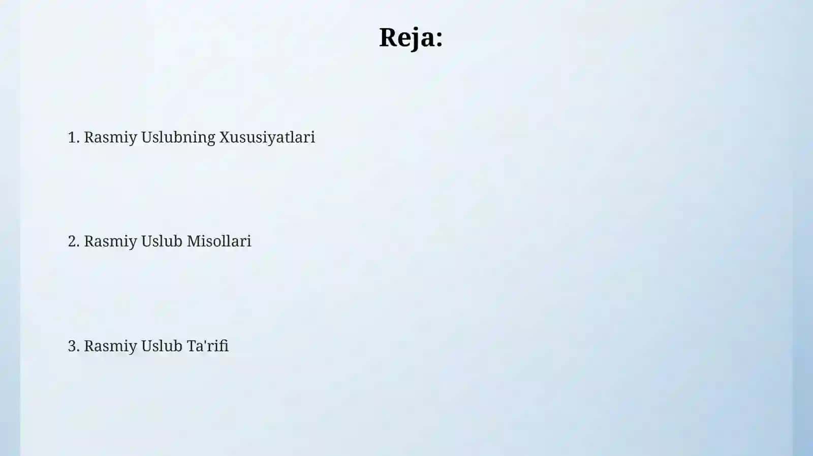 Rasmiy uslub tavsifi 2