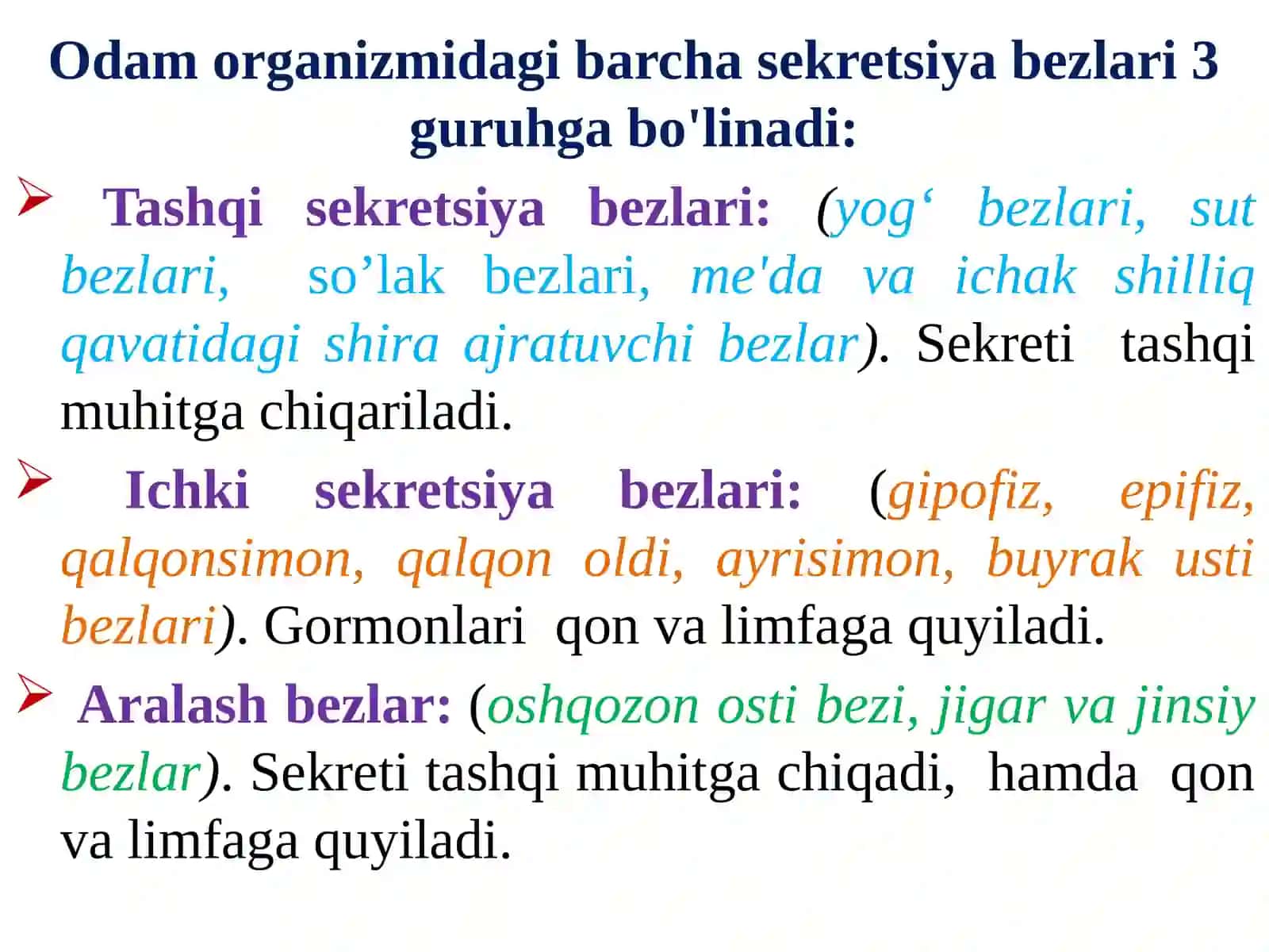 Endokrin bezi tizimi 2
