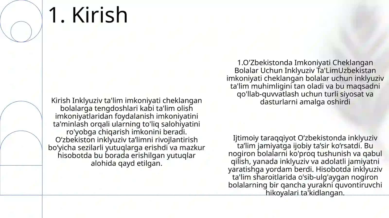O'Zbekistonda Imkoniyati Cheklangan Bolalar Uchun Inklyuziv Ta'Lim 2