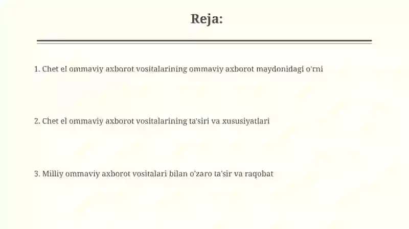 Chet el ommaviy axborot vositalarining ta'siri 2