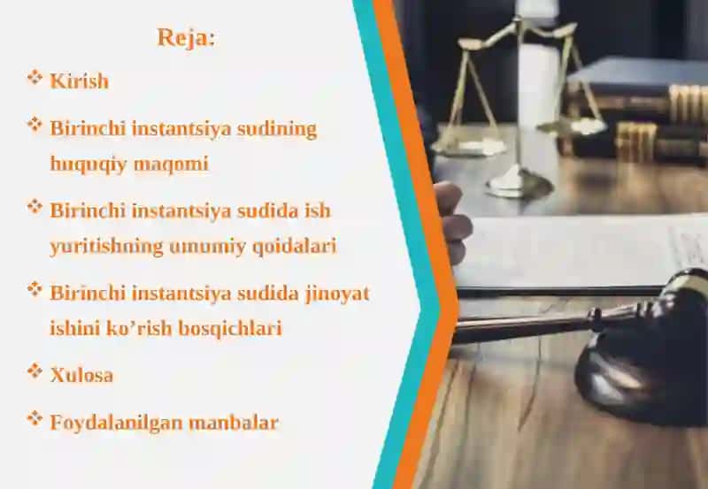 BIRINCHI INSTANTSIYA SUDIDA ISH YURITISH 2