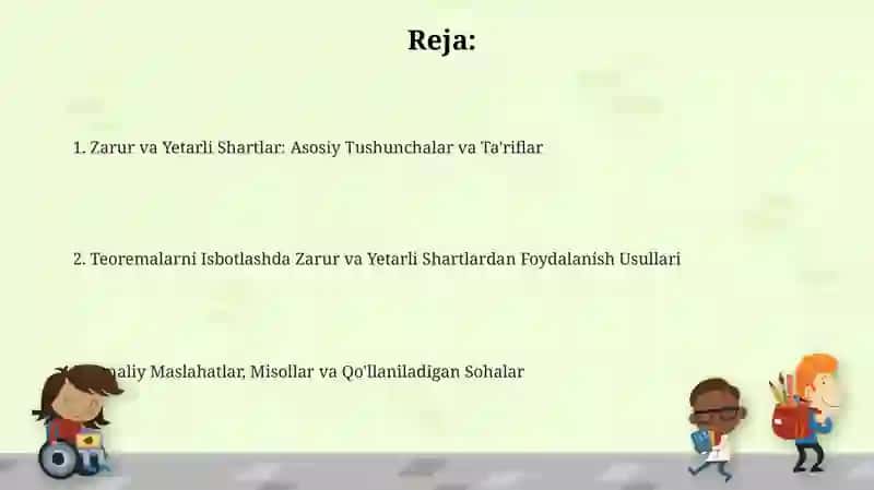 Teoremalarni Isbotlashdagi Zaruriy va Yetarli Shartlar 2