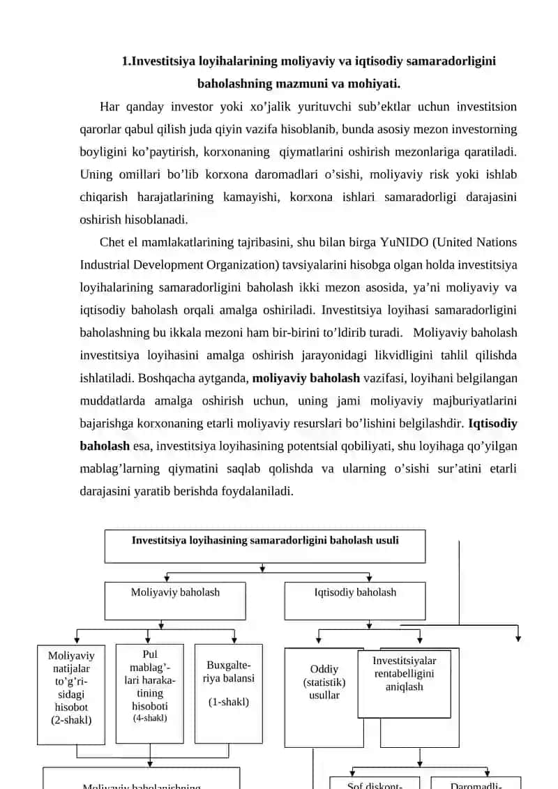 Investitsiya loyihalarining moliyaviy va iqtisodiy samaradorligini baholash 2