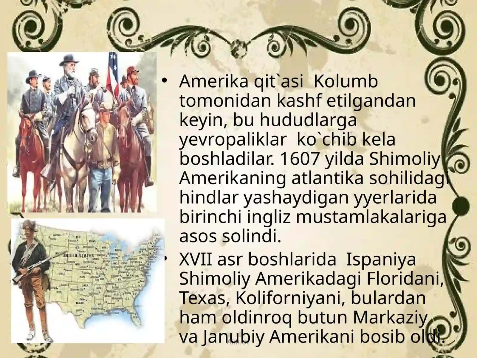 Shimoliy Amerika da mustaqillik uroshi va AQSH ning tashkil topishi 2