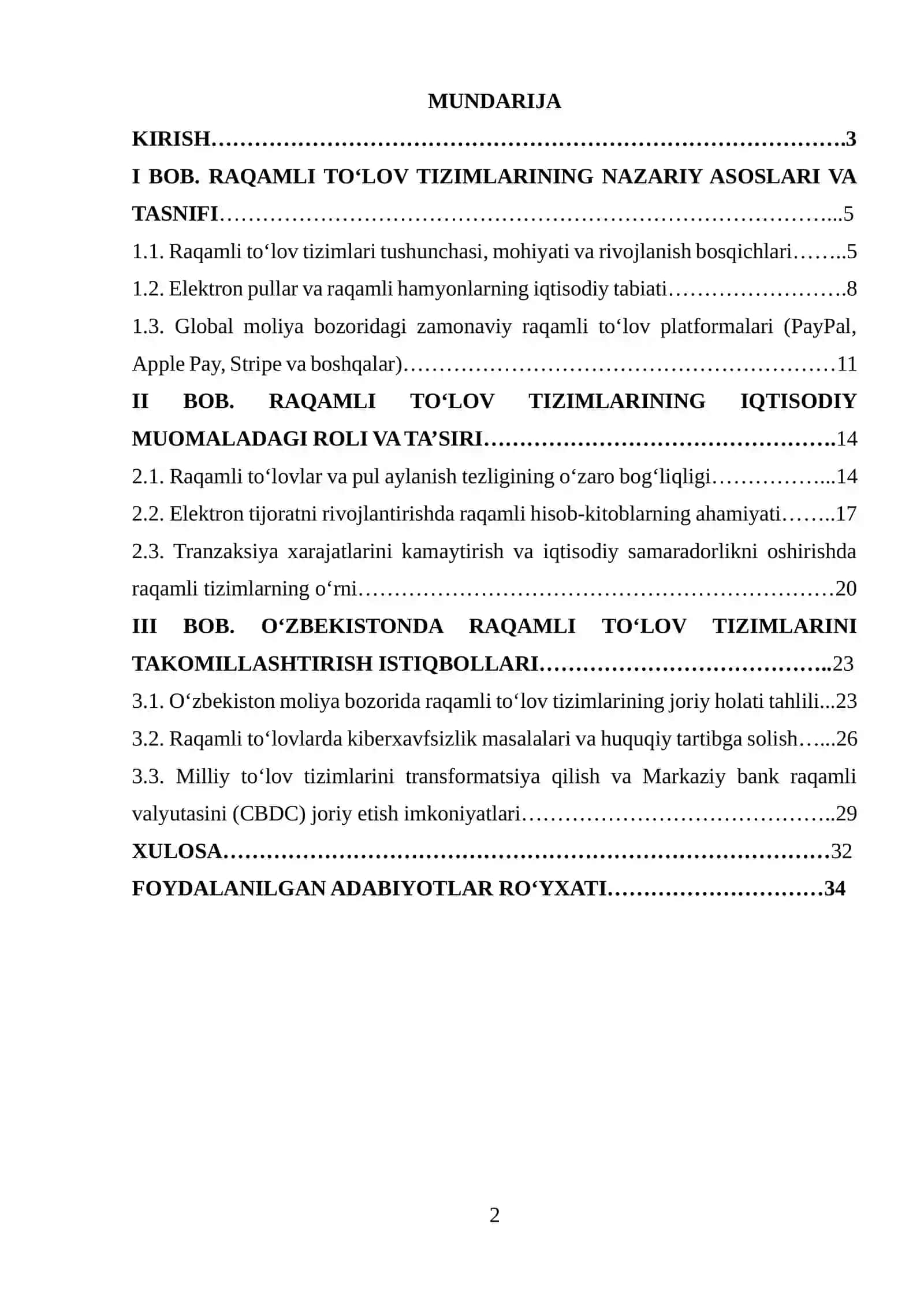RAQAMLI TO‘LOV TIZIMLARINING IQTISODIY MUOMALADAGI ROLI VA TA’SIRI 2