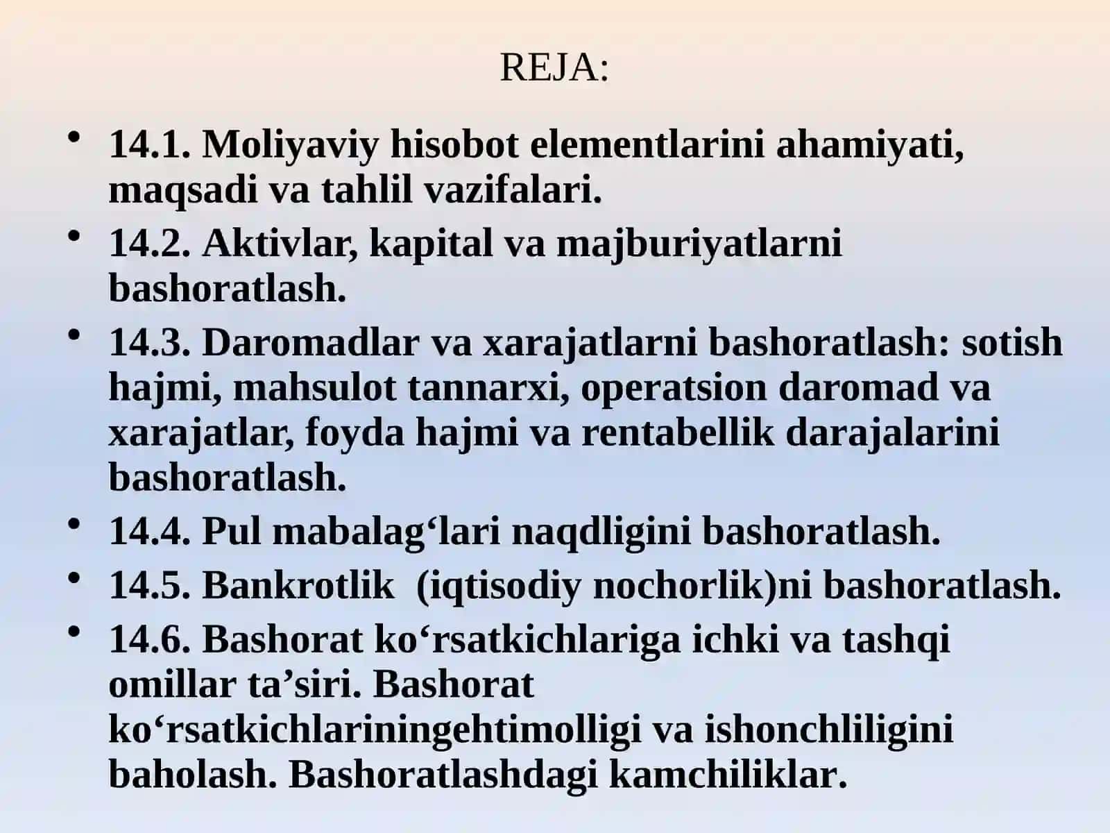 Moliyaviy hisobot elementlarini bashoratlash 2