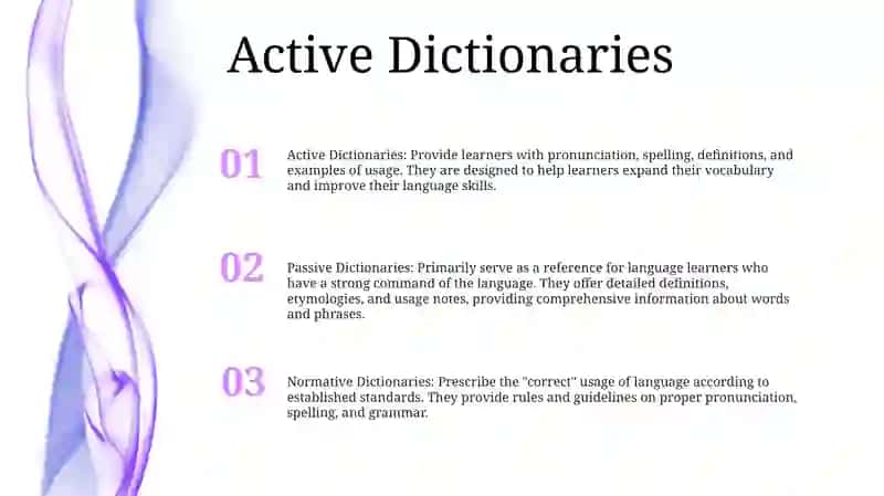Active And Passive Dictionaries 2