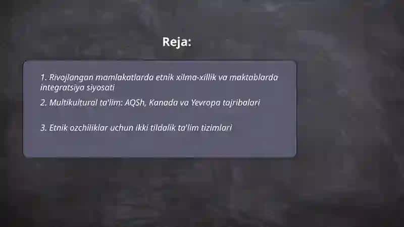 Jahonning rivojlangan mamlakatlarida tarbiyaviy jarayonlarning etnik xususiyatlari 2