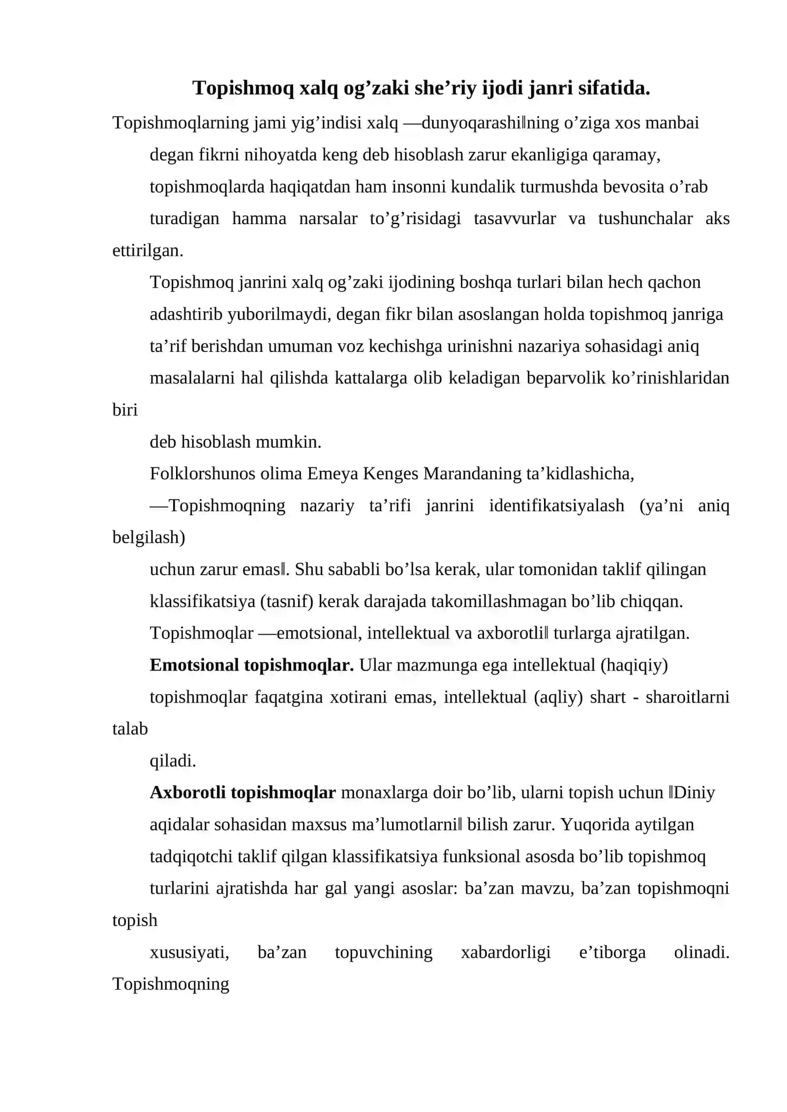 Sinfdan tashqari ishlarda grammatik oʻyinlar va topishmoqlardan foydalanish mazmuni 2