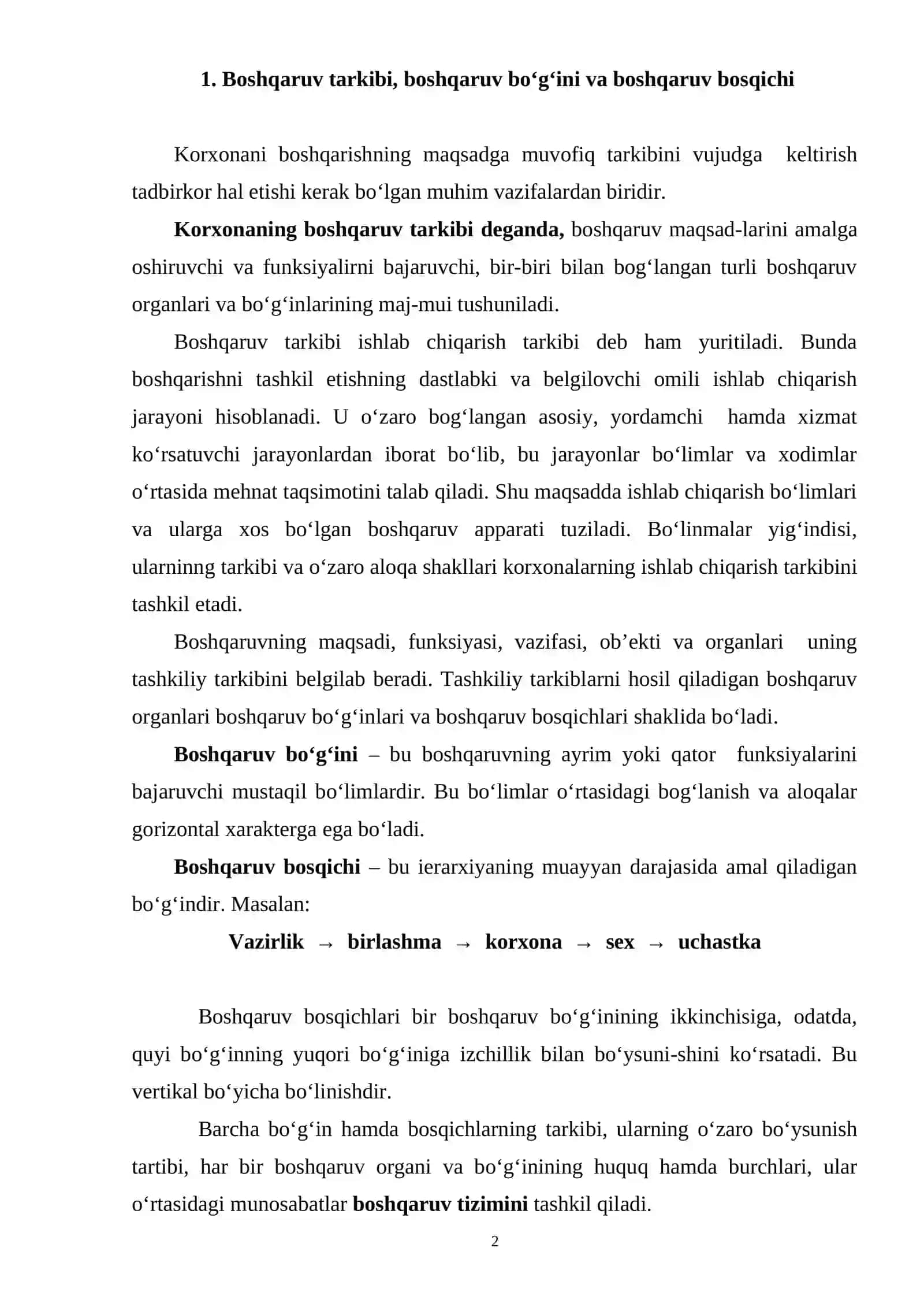 Kichik biznes va tadbirkorlik faoliyatini tashkil etish va boshqarish 2