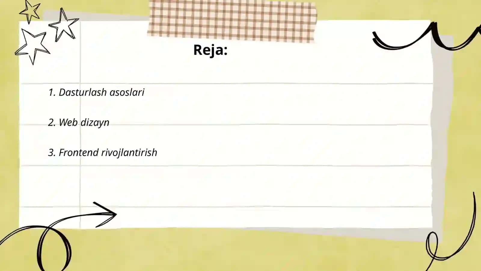 Kasbiy sohalari boʻyicha Web- sahifa yaratish 2
