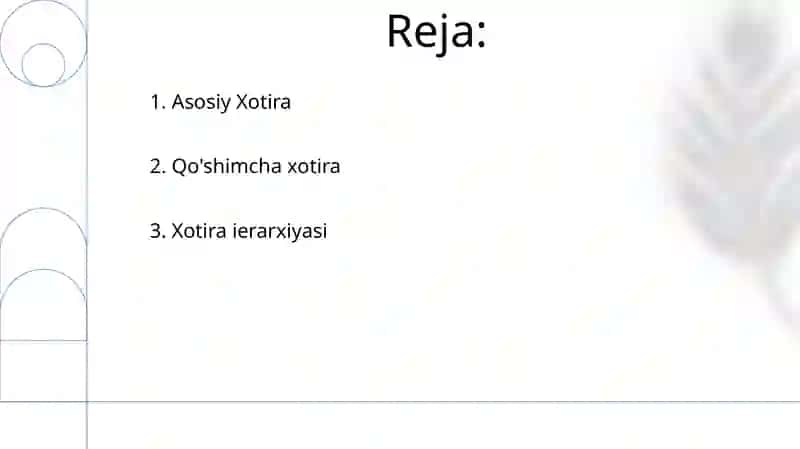 Kompyuter xotirasi va uning turlari 2