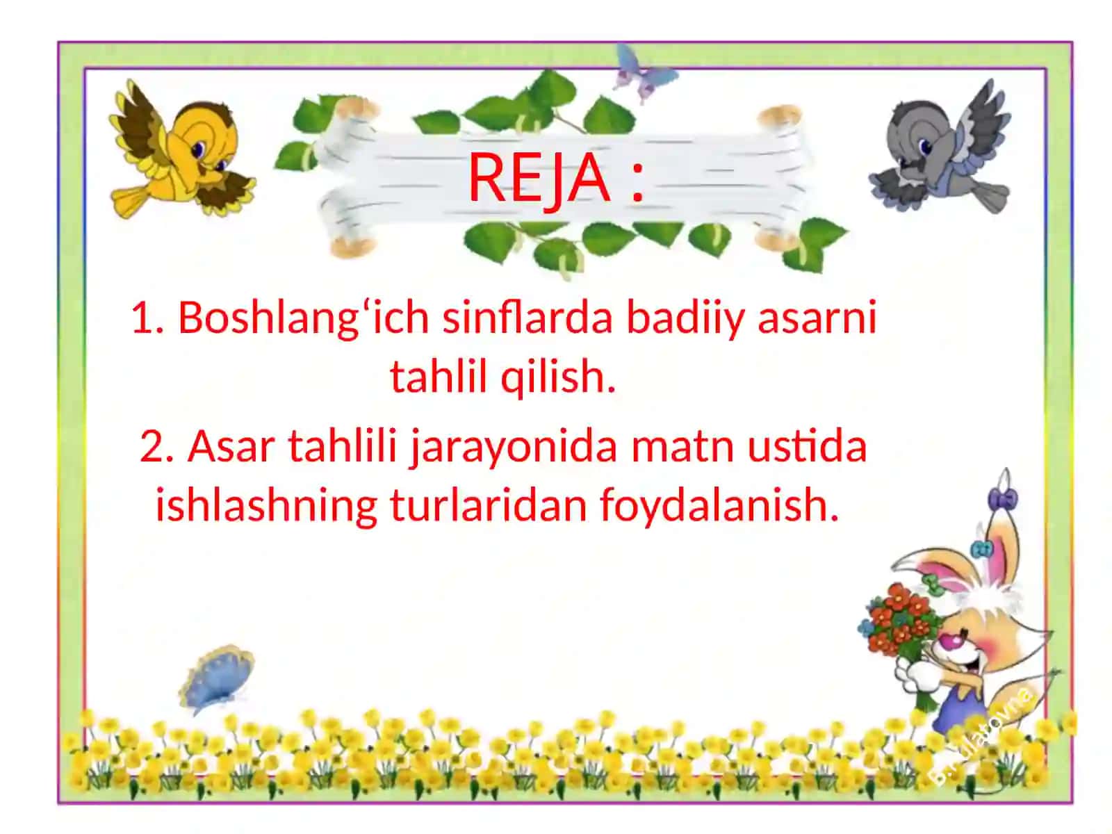 Badiiy asarni tahlil qilish, tahlilning adabiy-badiiy asoslari. Badiiy asarni idrok etishdagi ruhiy holatlarni tahlil qilish 2