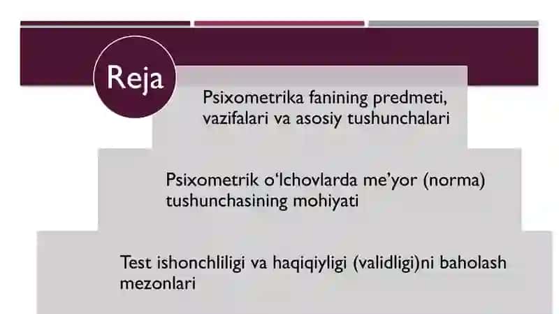 PSIXOMETRIKADA MEYOR MUAMMOSI VA TEST TARKIBLARINING XUSUSIYATLARI 2