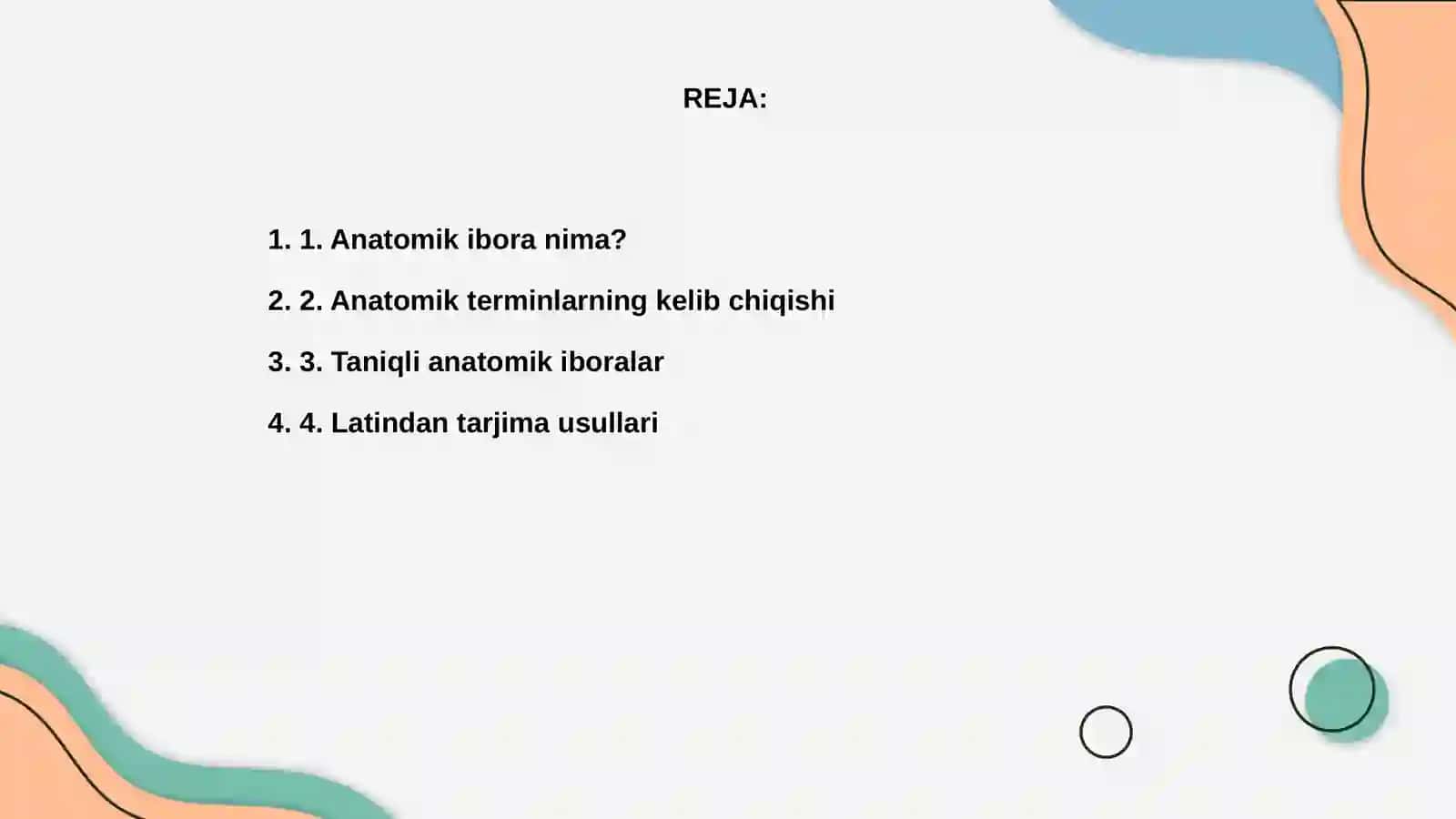 Anatomik iboralarning tarjimasi 2