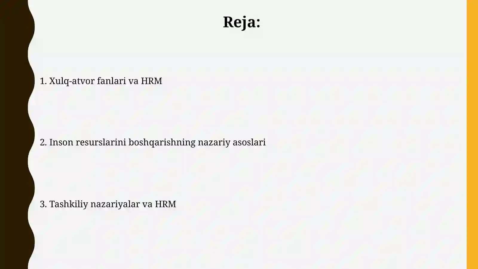 Inson resurslarini boshqarishning nazariy asoslari 2