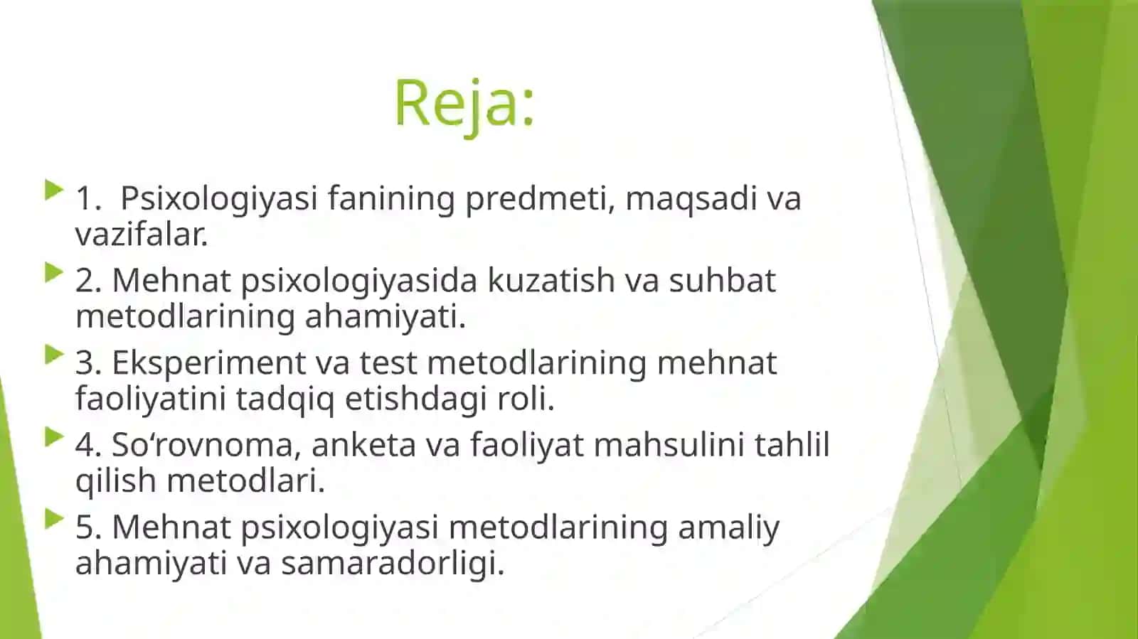 Mehnat psixologiyasi metodlari va ularning mohiyati 2