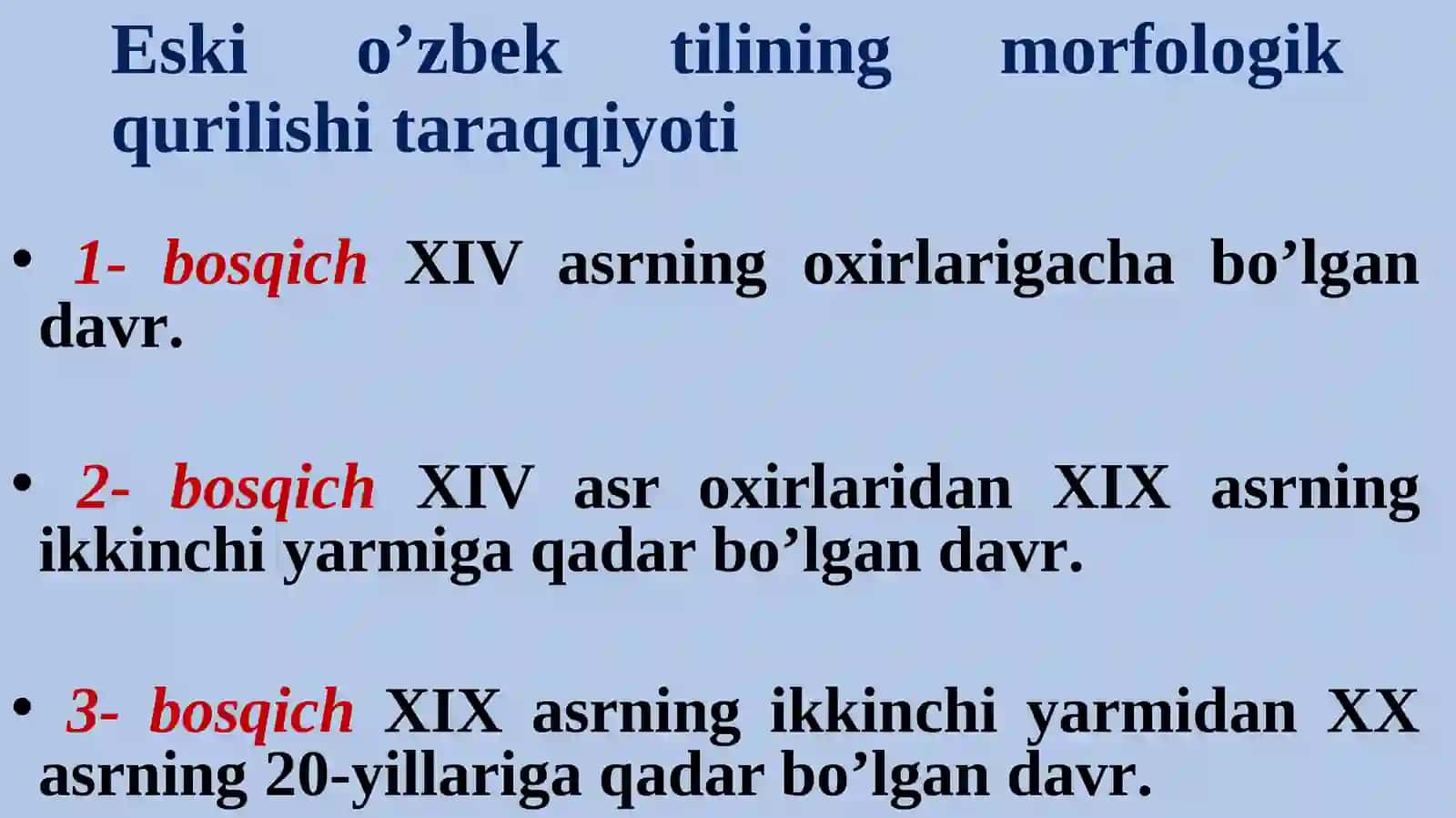 TARIXIYMORFOLOGIYА.SO’ZTURKUMlARITARAQQIYOTI 2